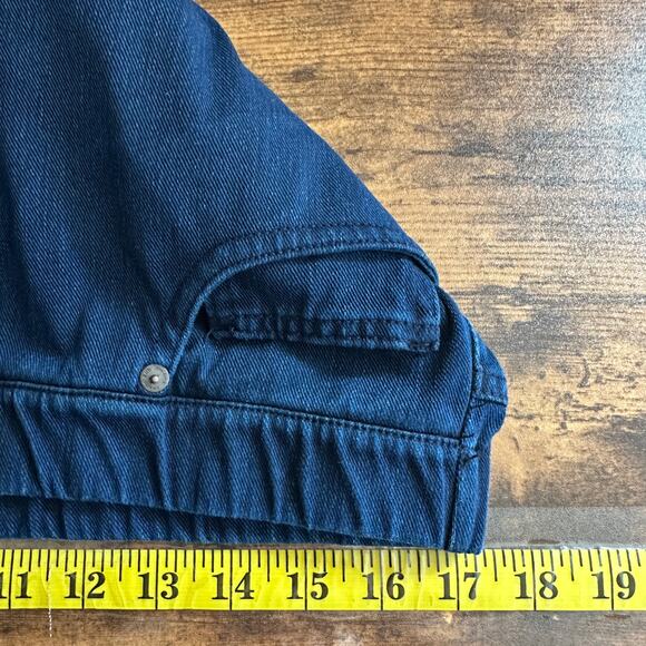 Lands End Starfish High Rise Knit Denim Straight Jeans Large Petite Travel EUC - Picture 3 of 9